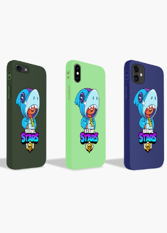 Чохол силіконовий Apple Iphone Xs Леон Акула Бравл Старс (Leon Shark Brawl Stars) (8938-1016) MobiPrint (219284220)
