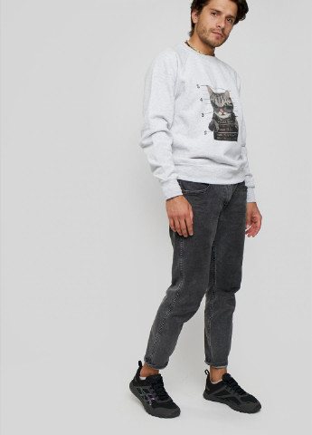 Серый свитшот мужской YAPPI рисунок (250563740)