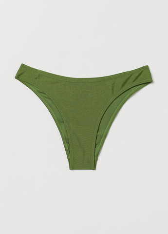 Зеленые купальные трусики-плавки однотонные H&M