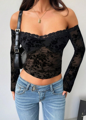 Чёрная блуза SHEIN