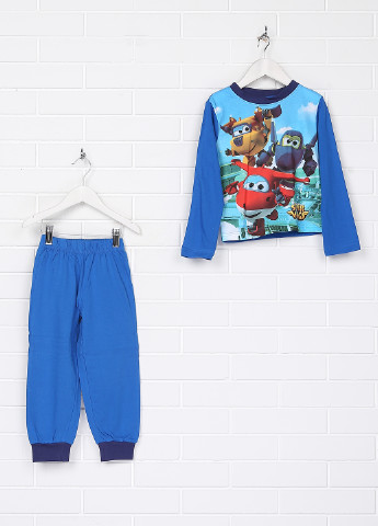 Синяя всесезон пижама лонгслив + брюки Disney