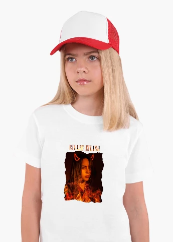 Біла демісезонна футболка дитяча билли айлиш (billie eilish) білий (9224-1602) 164 см MobiPrint