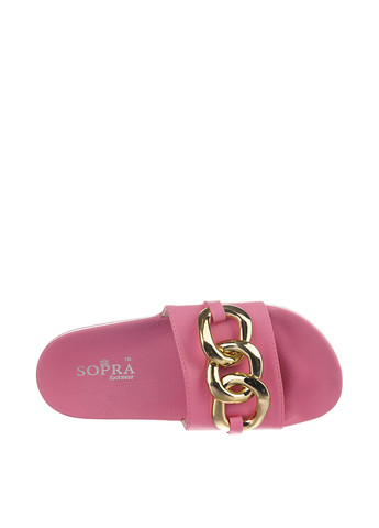 Розовые шлепанцы Sopra с цепочками