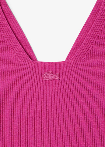 Рожева кежуал сукня силуетна Lacoste однотонна