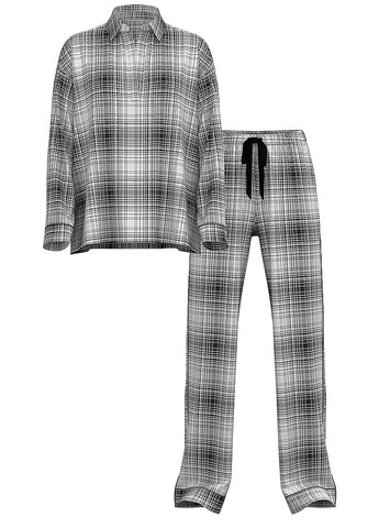 Чорно-біла всесезон піжама (сорочка, штани) сорочка + брюки Victoria's Secret