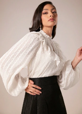 Кремовая блуза SHEIN