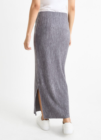 Серая кэжуал однотонная юбка C&A плиссе