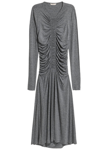 Сіра кежуал сукня кльош H&M меланжева