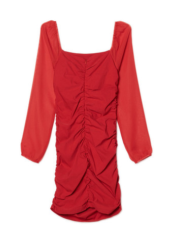 Красное кэжуал, коктейльное платье силуэтная Cropp однотонное