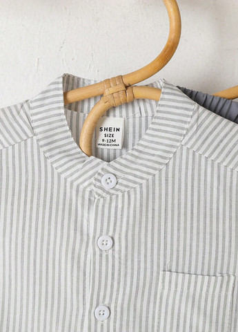 Комбінований літній костюм (сорочка, шорти) з шортами SHEIN