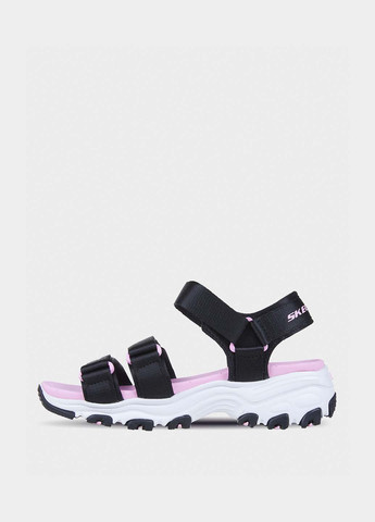 Черные кэжуал, спортивные сандалии Skechers на липучке