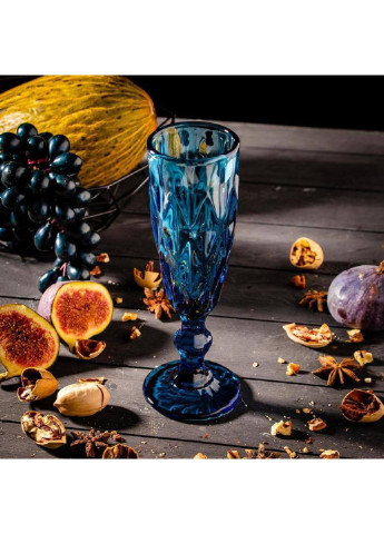 Бокал для шампанського Смарагд 34215-5-2 150 мл синій Olens (253626797)