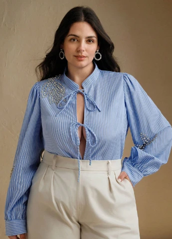 Синіти блуза SHEIN