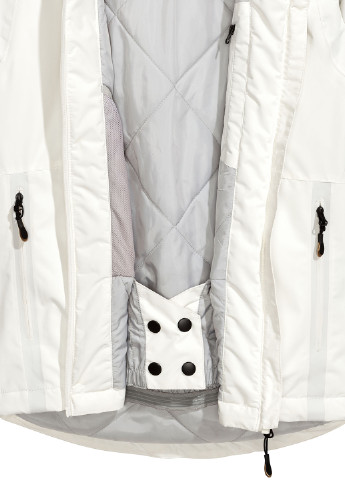 Белая демисезонная куртка лыжная H&M