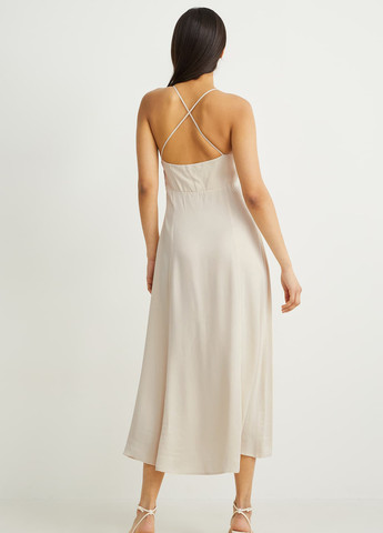 Молочна кежуал сукня сукня-комбінація C&A однотонна
