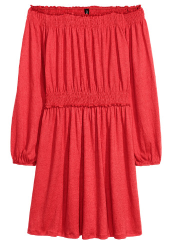Червона кежуал платье H&M однотонна