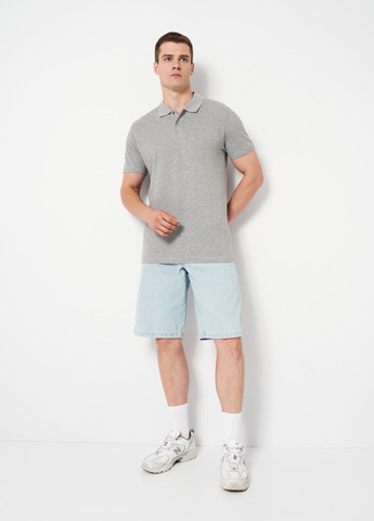 Серая футболка-поло для мужчин Sol's меланжевая