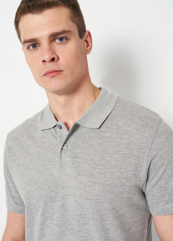 Серая футболка-поло для мужчин Sol's меланжевая