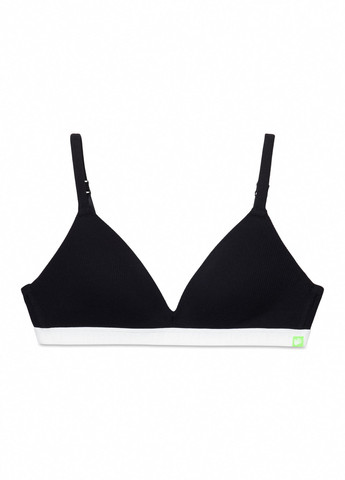 Чёрный бралетт бюстгальтер Hi&Bye без косточек хлопок