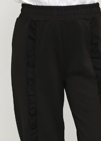 Черные кэжуал демисезонные прямые брюки MSCH