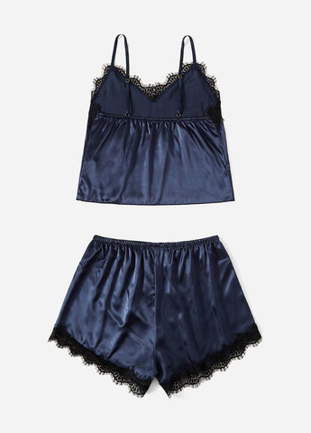 Темно-синій демісезонний піжама (майка, шорти) SHEIN