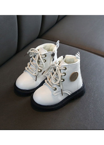 Белые кэжуал зимние утепленные ботинки No Brand
