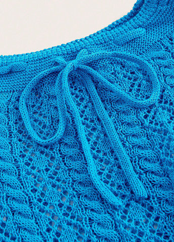 Голубая пляжный, кэжуал однотонная юбка SHEIN