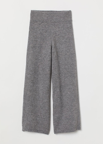 Серые кэжуал демисезонные прямые брюки H&M