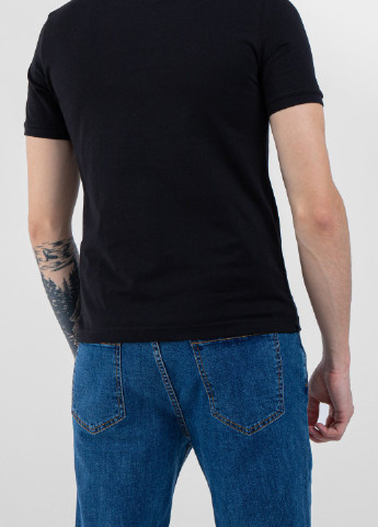 Черная черная футболка с нашивками Fendi