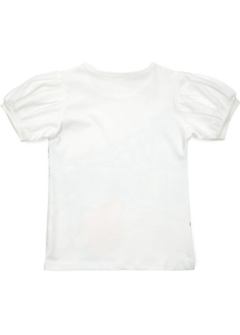 Комбінована літня футболка дитяча з дівчинкою (15770-140g-cream) Breeze