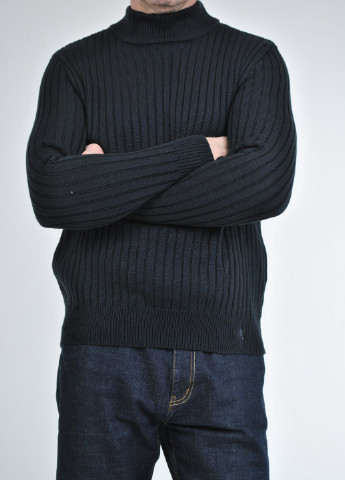 Темно-синий демисезонный свитер со стойкой Berta Lucci