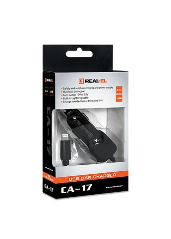 Зарядное устройство (EL123160010) Real-El CA-17 black (253507105)