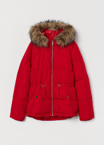 Красная зимняя куртка H&M