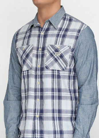 Серо-голубой кэжуал рубашка в клетку Ralph Lauren с длинным рукавом
