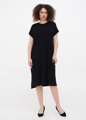 Черное кэжуал платье оверсайз Eileen Fisher однотонное