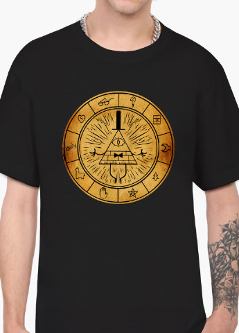 Черная футболка мужская билл шифр гравити фолз (bill cipher gravity falls) (9223-2627-1) xxl MobiPrint