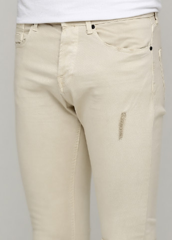 Молочные демисезонные скинни джинсы Zara