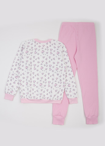 Рожева всесезон піжама (лонгслів, штани) лонгслів + брюки Ляля