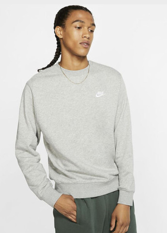 Світло-сірий світшот bv2666-063 Nike меланж вишивка (321505969)