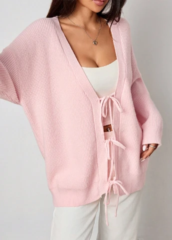 Розовый демисезонный кардиган SHEIN