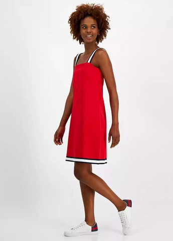 Червона кежуал сукня а-силует Tommy Hilfiger однотонна