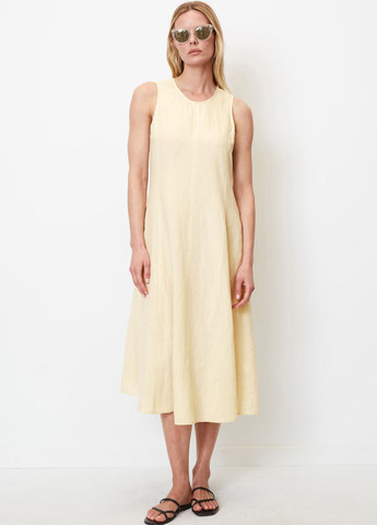 Светло-бежевое кэжуал платье а-силуэт Marc O'Polo однотонное