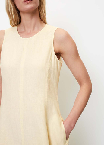 Светло-бежевое кэжуал платье а-силуэт Marc O'Polo однотонное