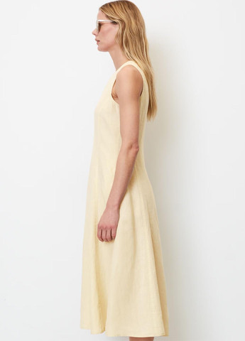 Светло-бежевое кэжуал платье а-силуэт Marc O'Polo однотонное