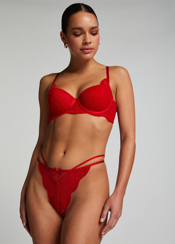 Красный балконет бюстгальтер Hunkemoller с косточками полиэстер