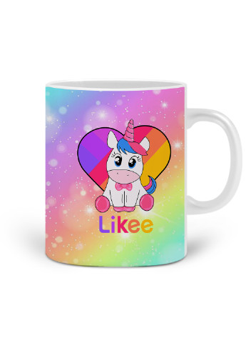 Кружка Лайк Єдиноріг (Likee Unicorn) 330 мл горнятко керамічне (20259-1594) MobiPrint (219776324)