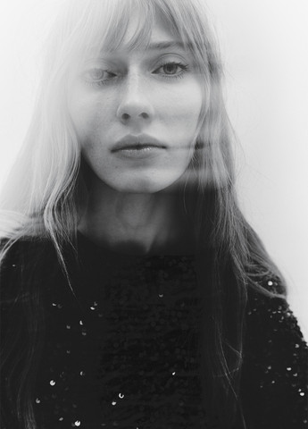 Темно-синее праздничный, коктейльное, вечернее платье а-силуэт H&M однотонное