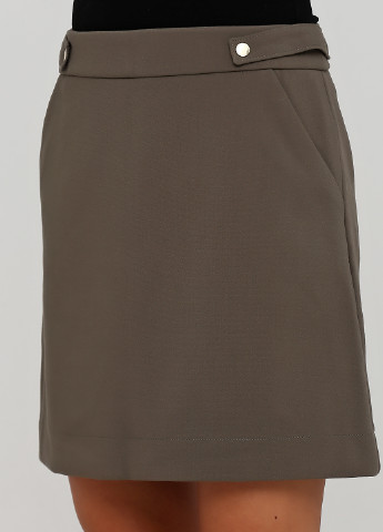 Оливковая (хаки) кэжуал юбка H&M а-силуэта (трапеция)