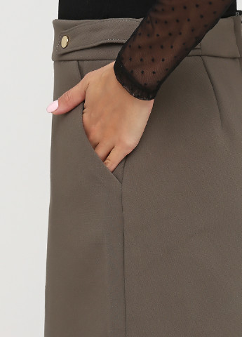 Оливковая (хаки) кэжуал юбка H&M а-силуэта (трапеция)