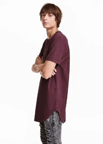 Бордовая футболка H&M